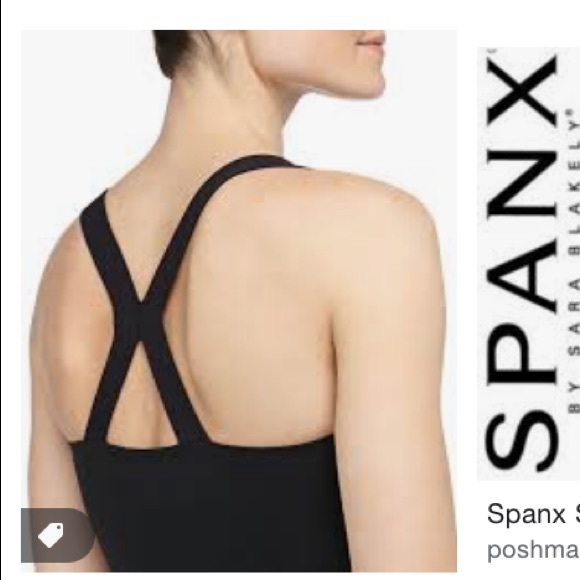 NEW Spanx Strappy Go Lucky Racerback Tank Top Cami T Back - Picture 3 of 5